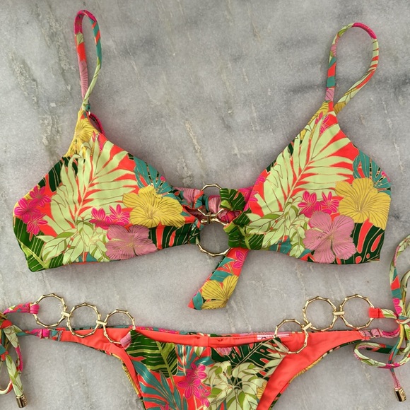 NWOT Beach Bunny Bikini in Jungle Floral - Picture 5 of 5